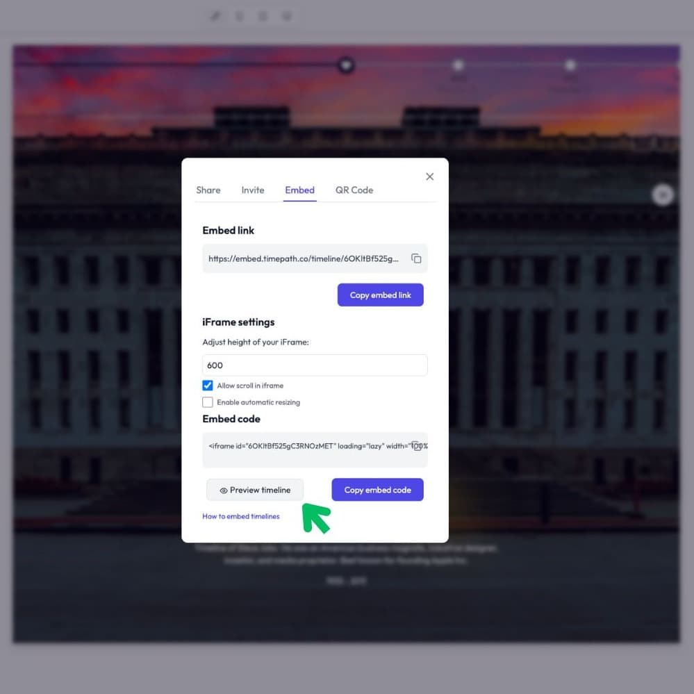 Preview result
