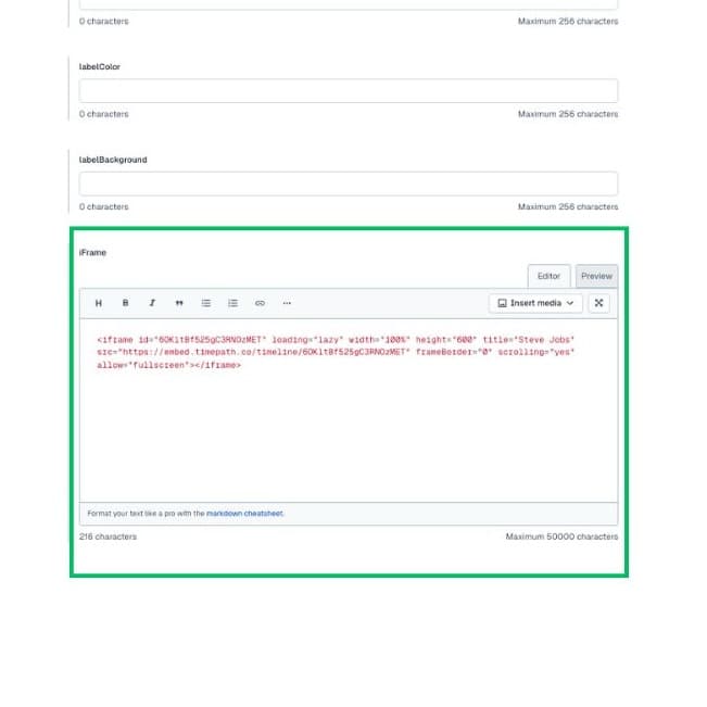 Add embed code