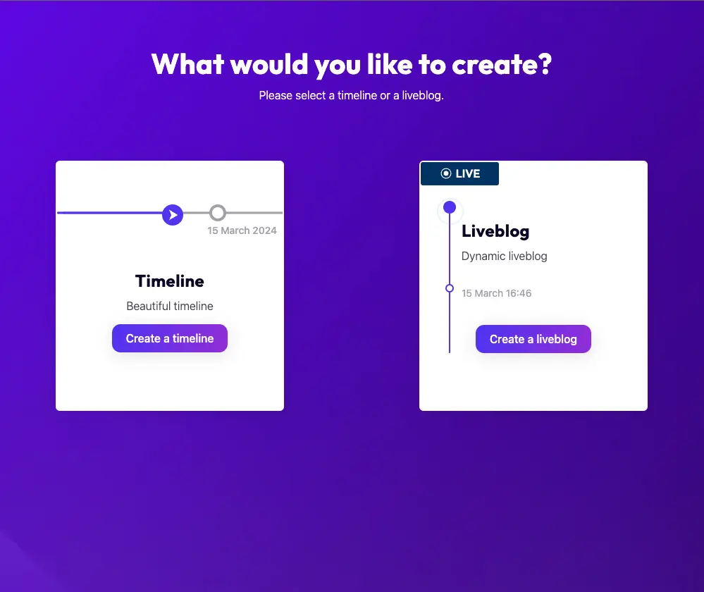 create a timeline