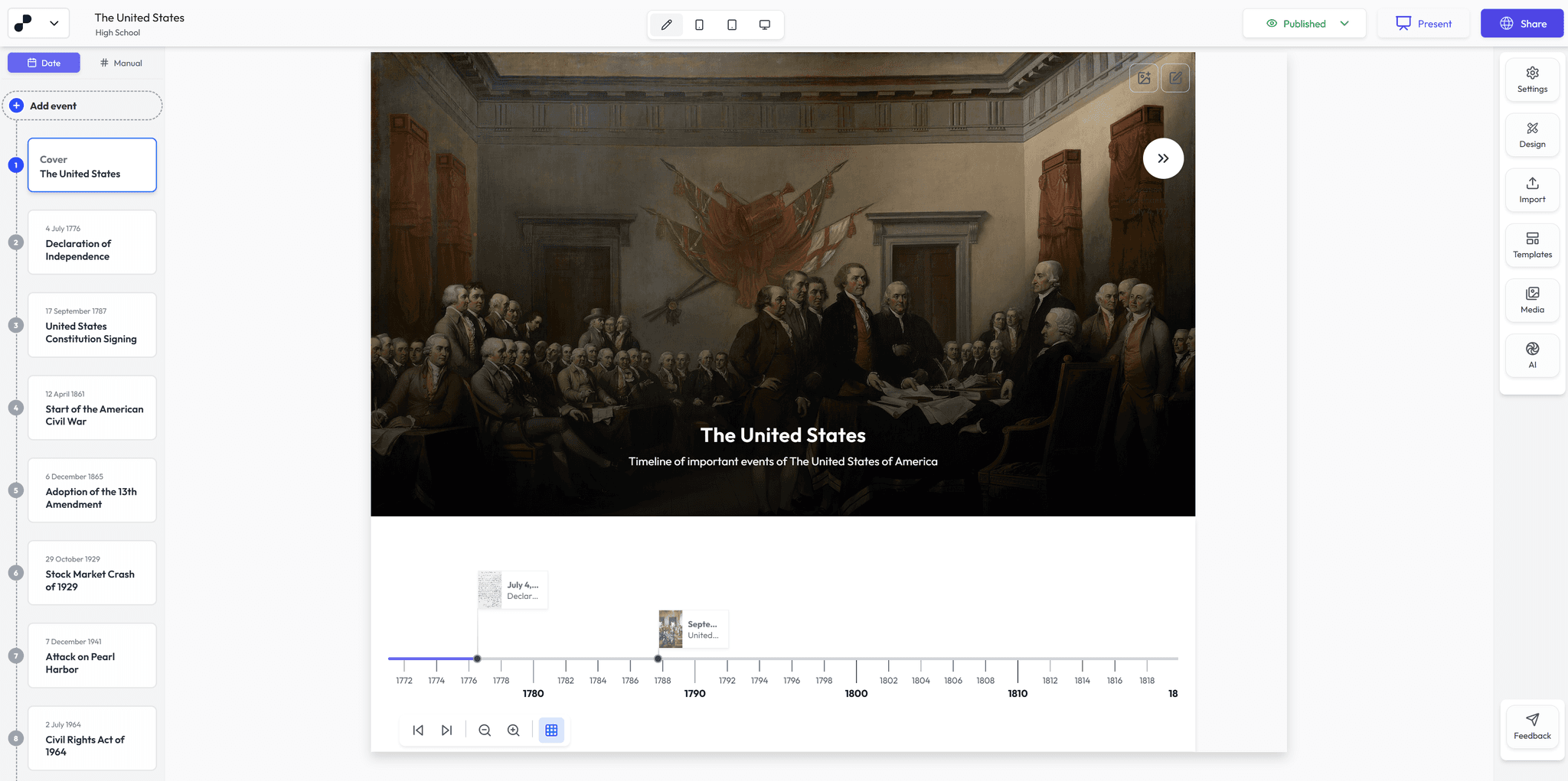 Timeline maker for students, educators and schools | Timepath