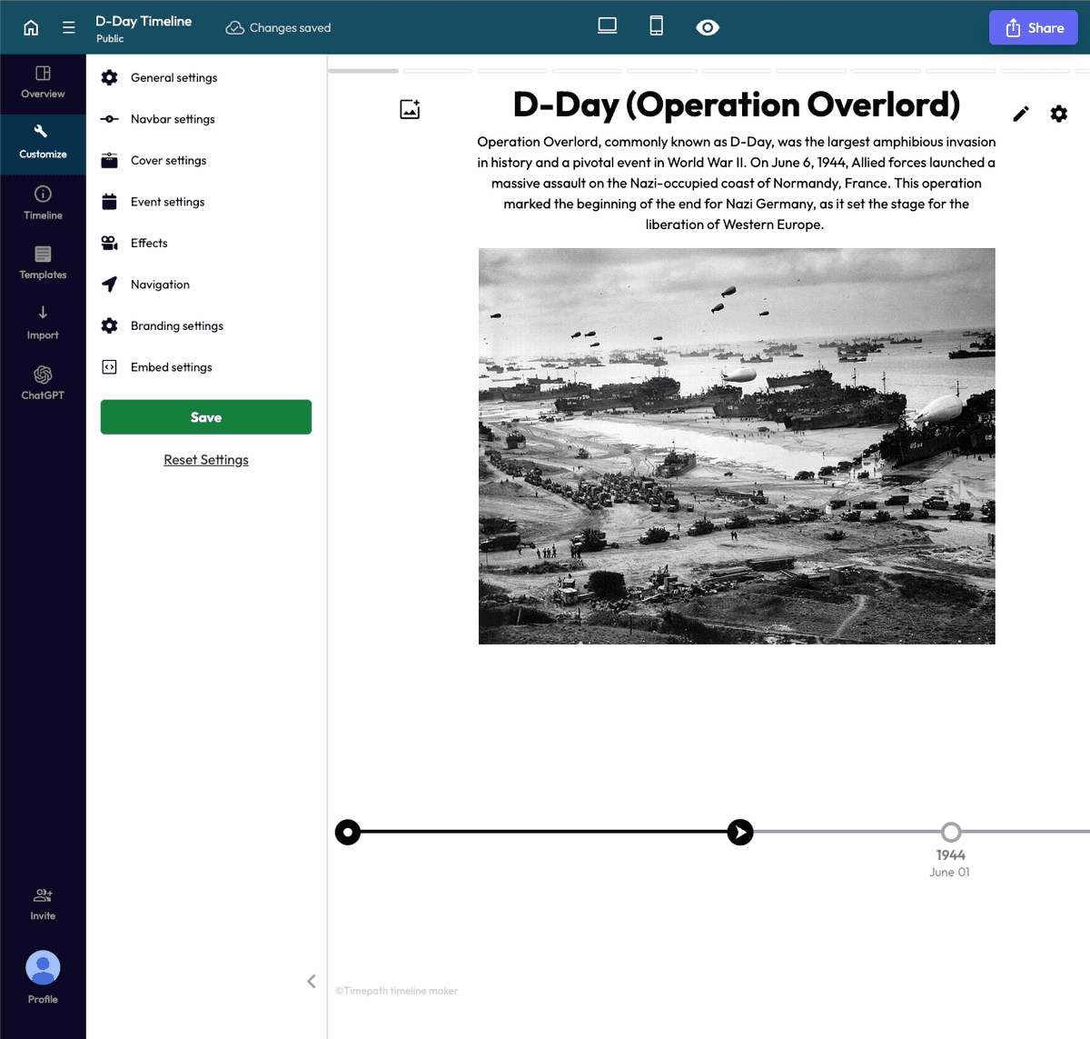 No-Code Timeline Maker for Interactive Timelines | Timepath